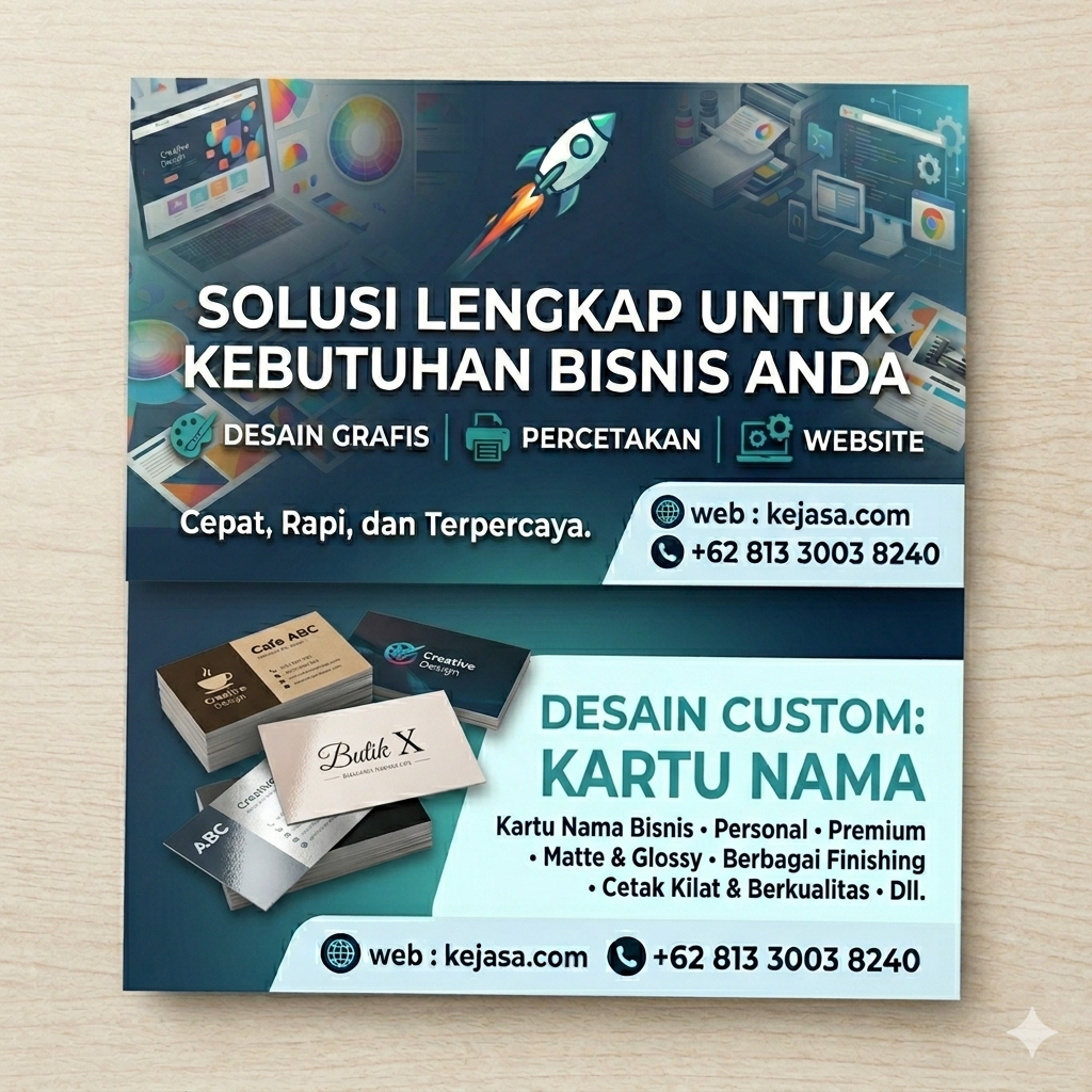 Paket Kartu Nama 2 Sisi